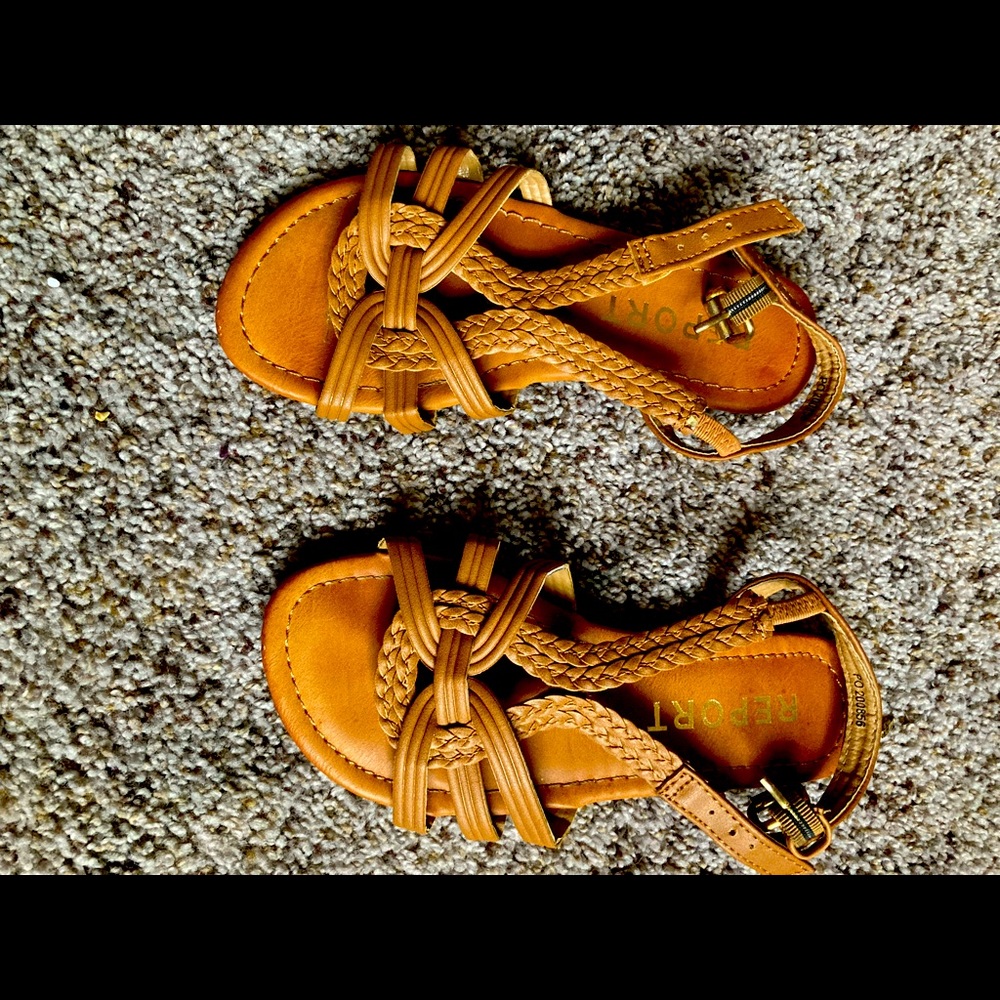 Girls Sandals size 13 brown colored leather